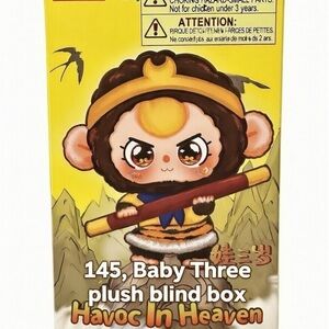 145, Baby Three Havoc in Heaven Plush Toy - Yellow and Brown Blind Box
